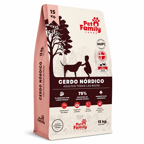 PET FAMILY CERDO NORDICO 15 KG