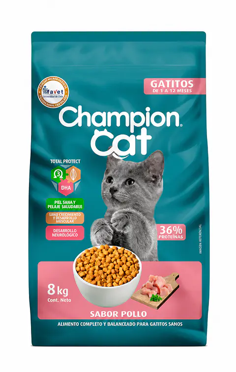 CHAMPION CAT SABOR POLLO GATITO 8 KG