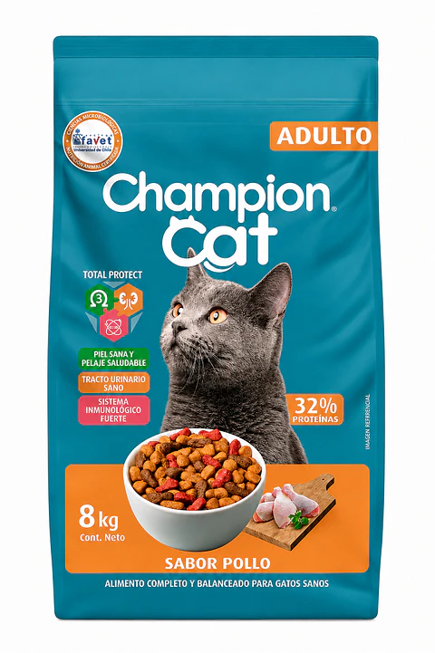 CHAMPION CAT SABOR POLLO ADULTO 8 KG