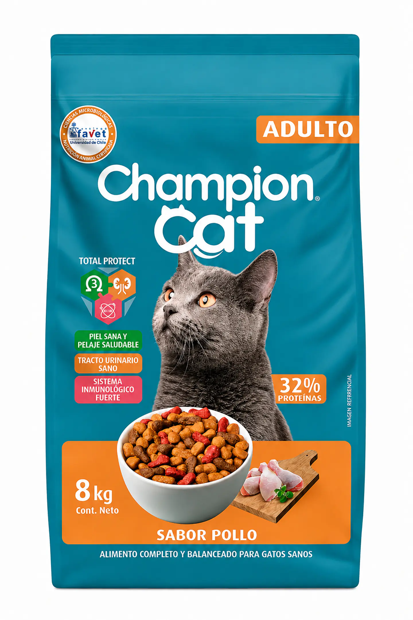 CHAMPION CAT SABOR POLLO ADULTO 8 KG 1