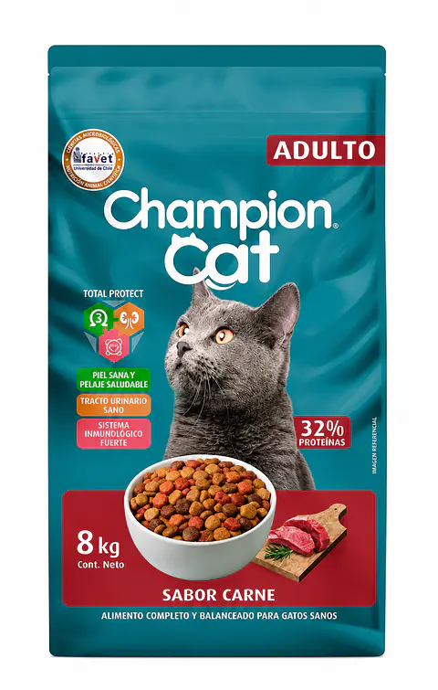 CHAMPION CAT SABOR CARNE ADULTO 8 KG