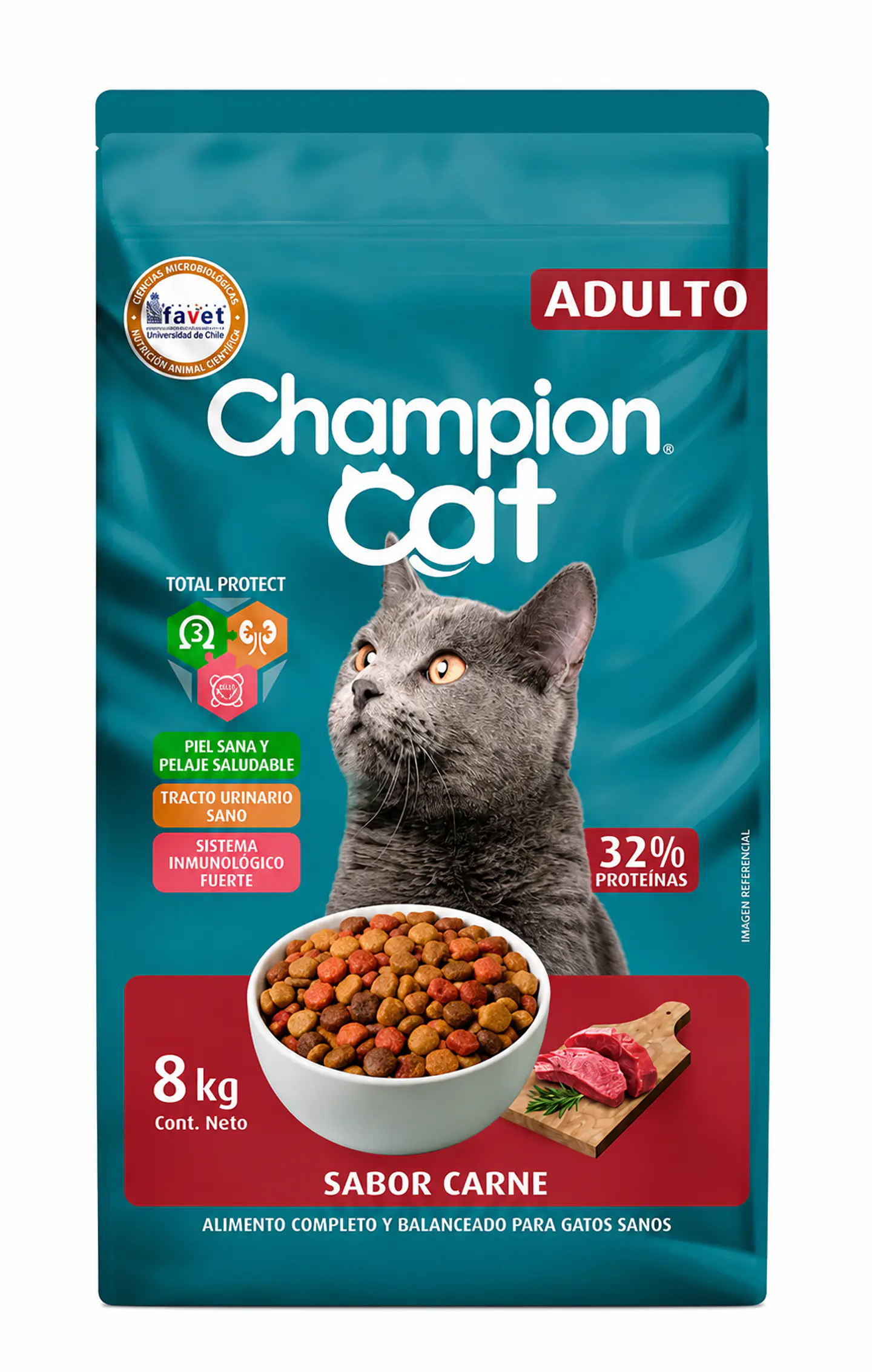 CHAMPION CAT SABOR CARNE ADULTO 8 KG 1