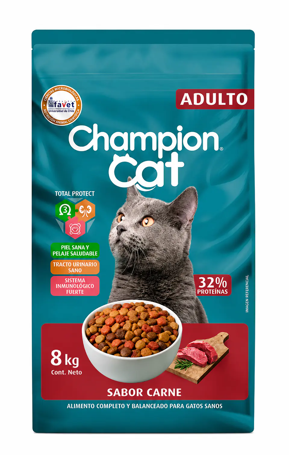 CHAMPION CAT SABOR CARNE ADULTO 8 KG 1