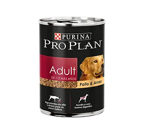 Lata Pro Plan® adulto para perros de pollo y arroz 368,5 g