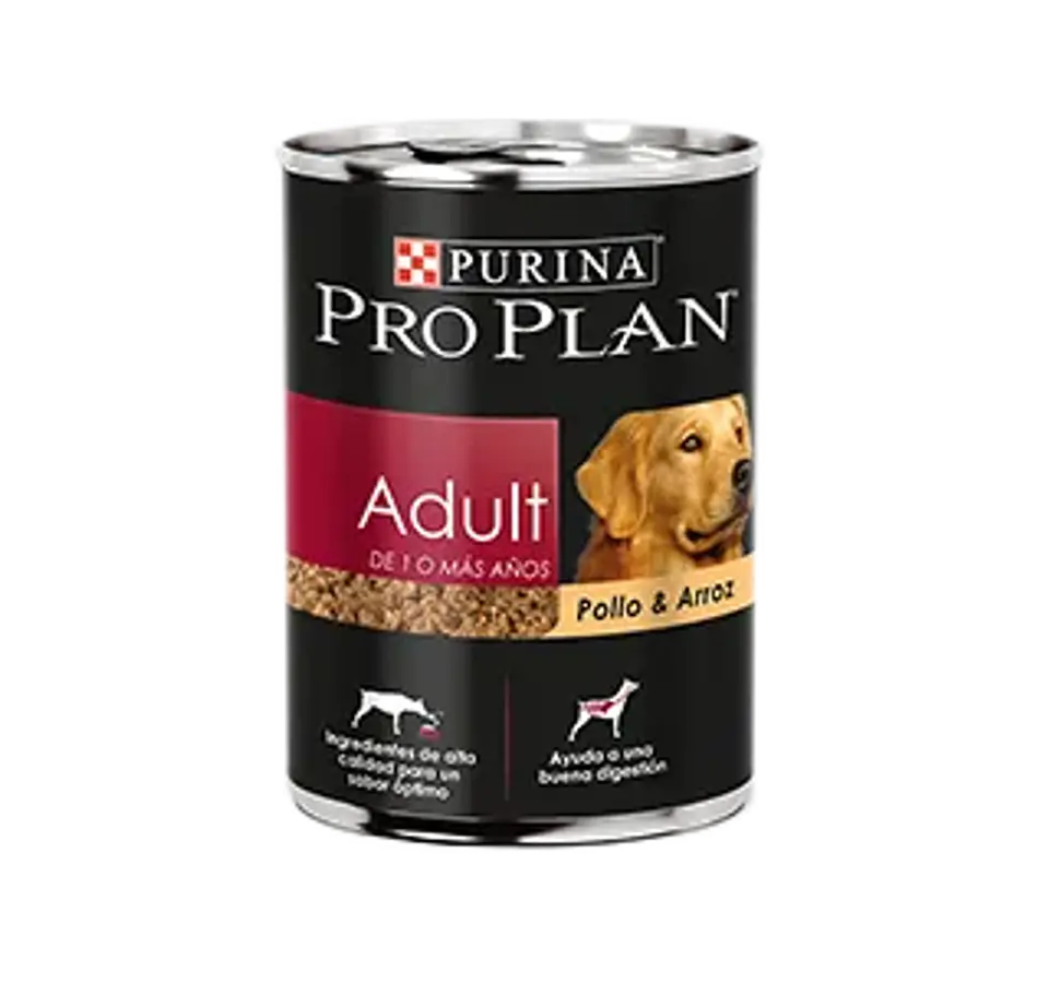 Lata Pro Plan® adulto para perros de pollo y arroz 368,5 g 1