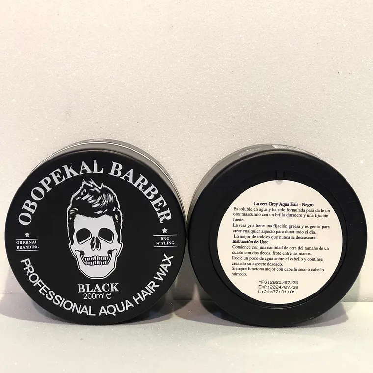 (Negra) OBOPEKAL® Cera Gel Aqua Hair Wax 200ml 3