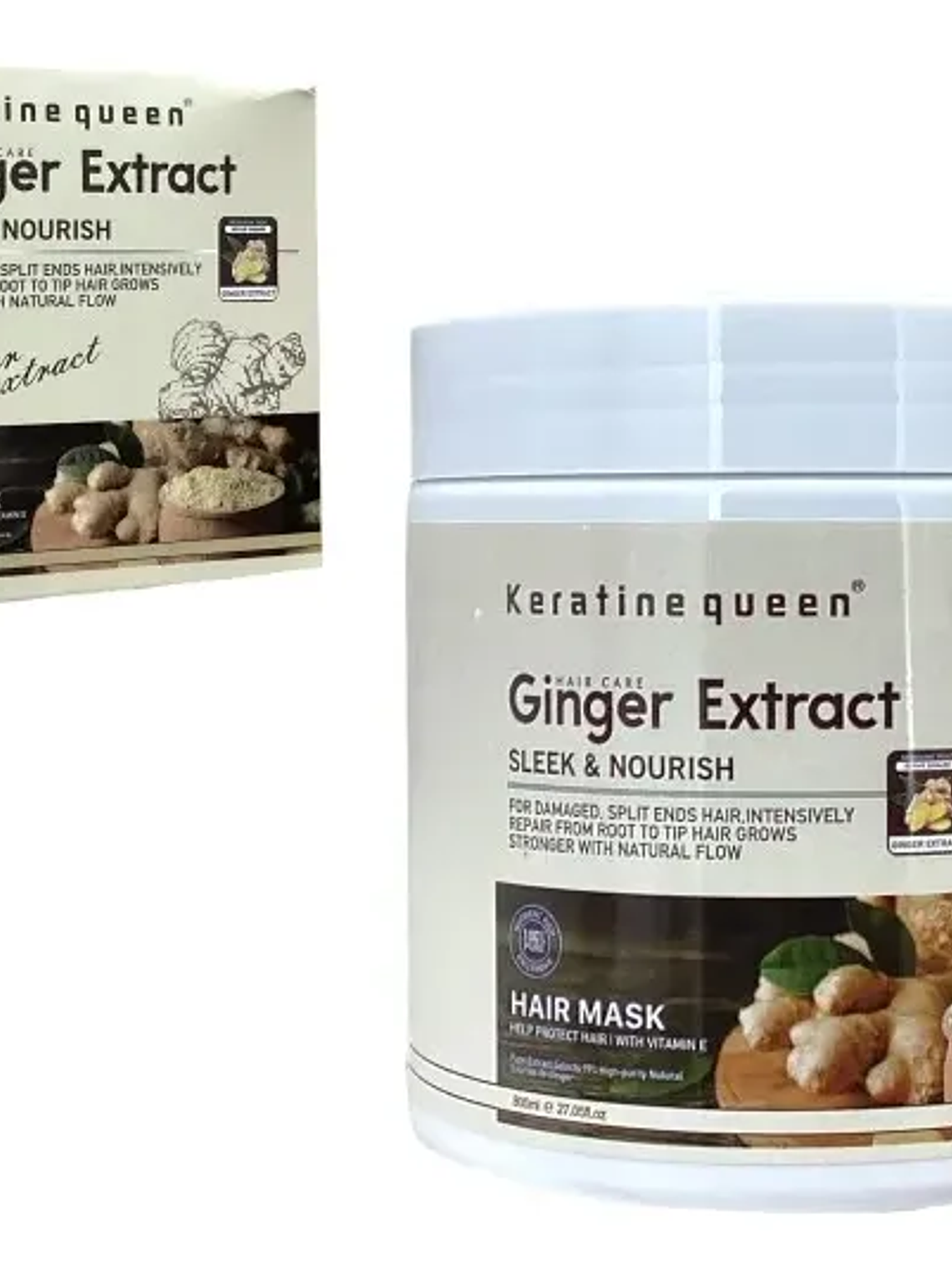 Mascarilla Capilar Keratine Queen Ginger Extracto 800ml 2