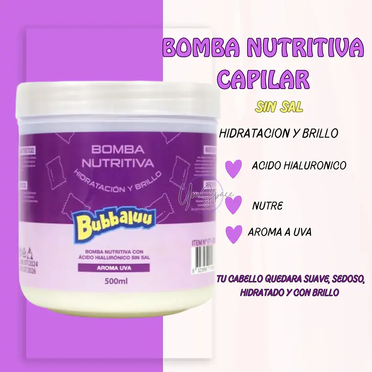 Reania.y Bubbaluu Bomba Nutritiva  Uva 500ml 3