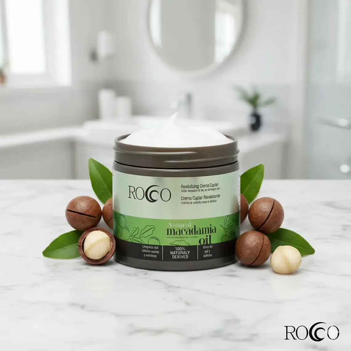  ROCCO® Crema Capilar Cabello Natural Macadamia Oil 500ml 2