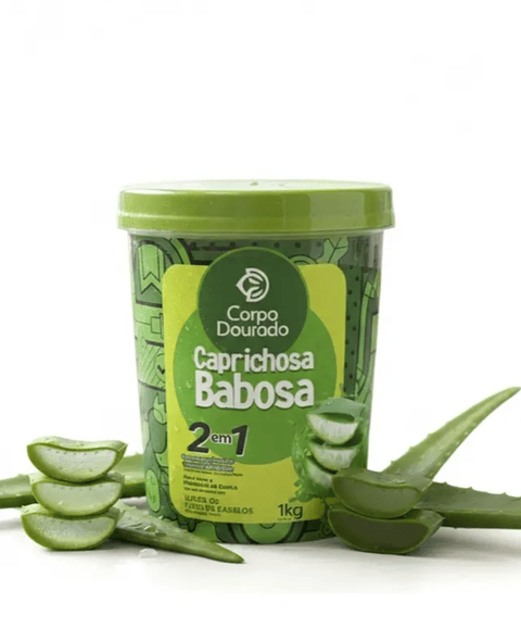 Crema Caprichosa Babosa 1 Kilo 2 En 1 Corpo Dourado