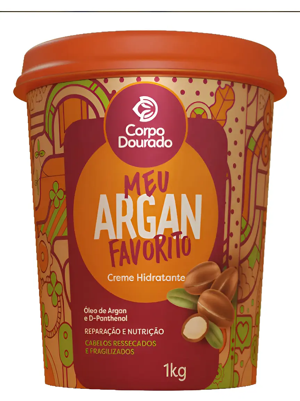 Crema Brasileña Para Reparar Cabellos Dañados Con Argan 1 Kg 1