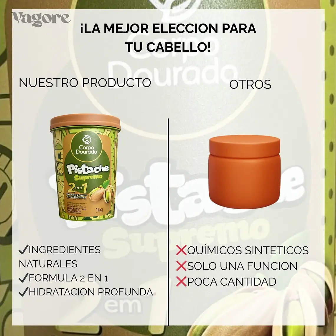 Corpo Dourado Crema De Tratamiento Y Crema De Peinar 2en1  / 1kg 3