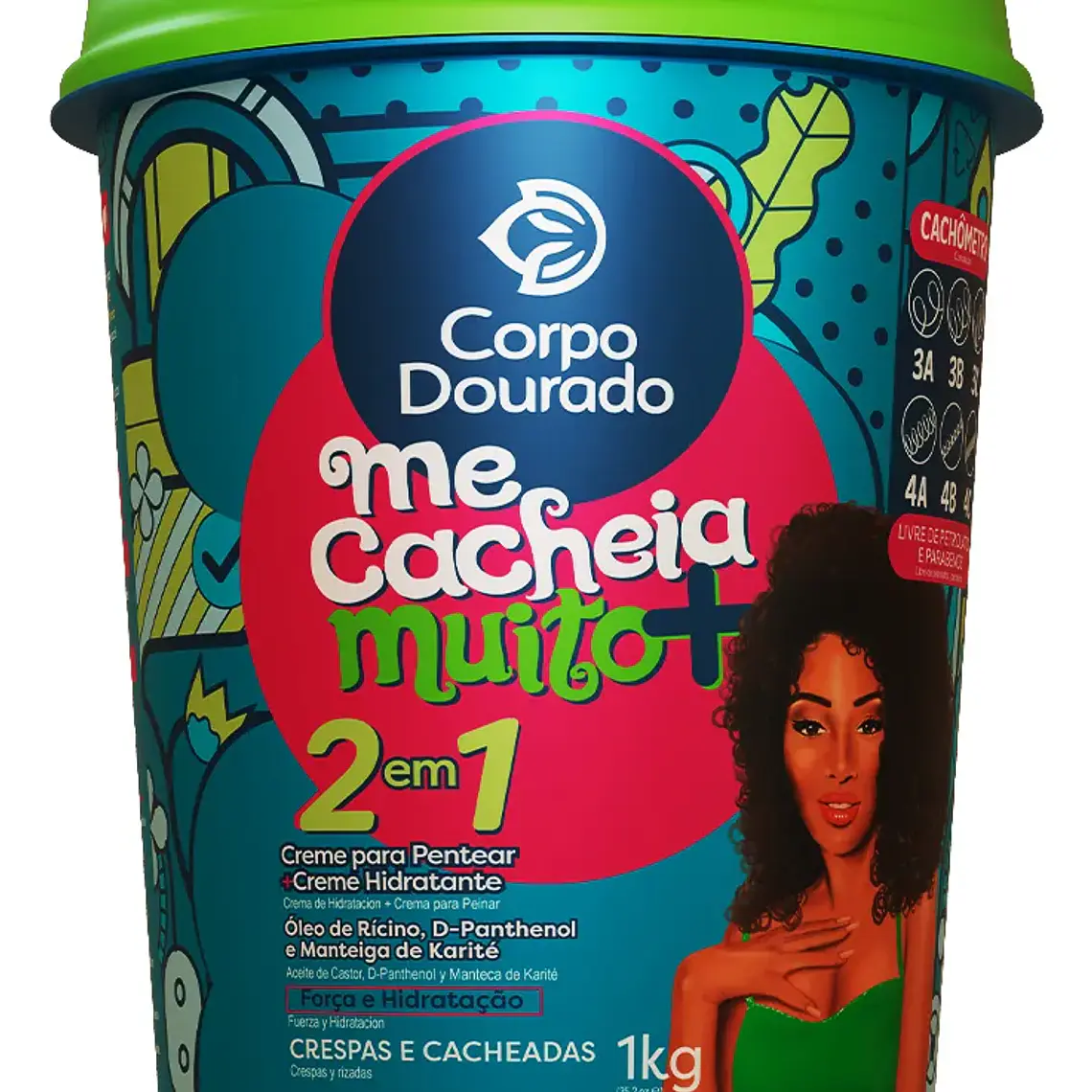 Corpo Dourado Crema  Me Cacheia Muito+ 2en1  / 1kg 2