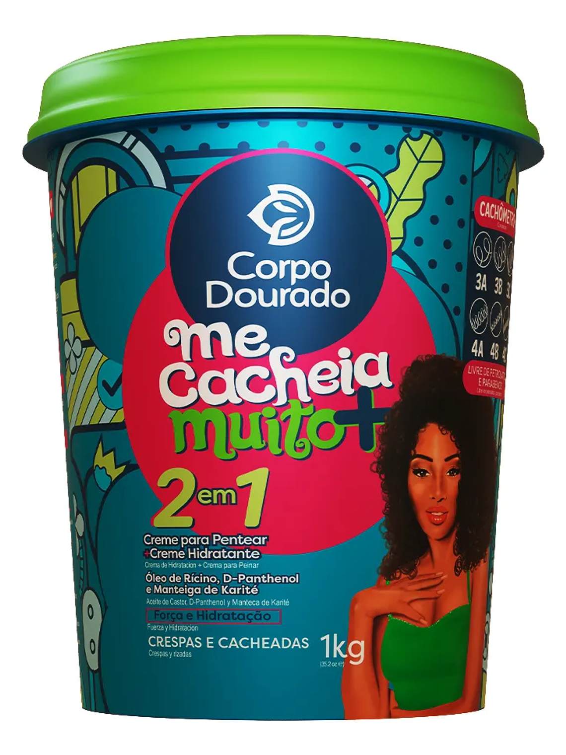 Crema De Peinar Corpo Dourado Me Cacheia Muito+ 1kg 1