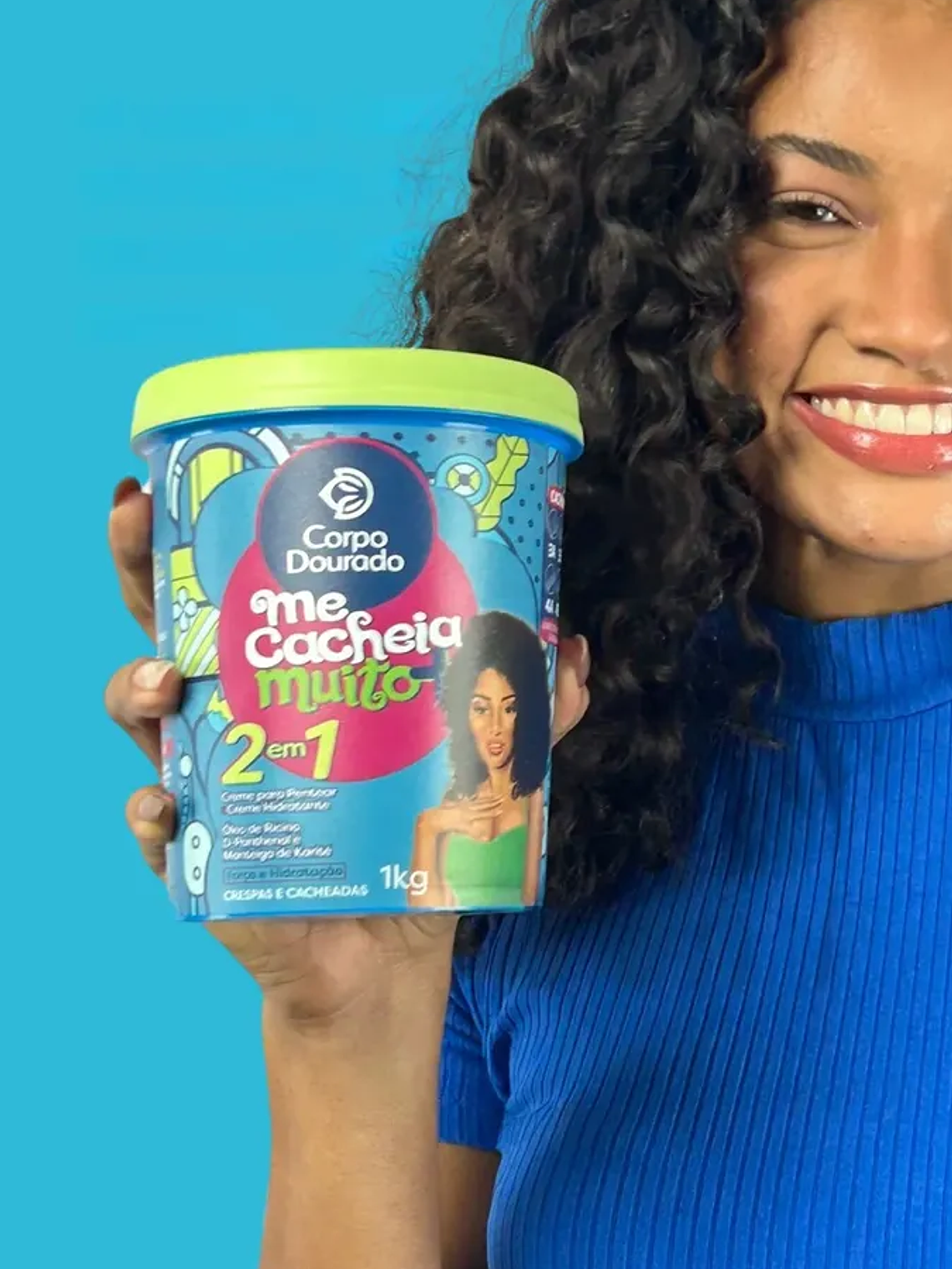 Crema De Peinar Corpo Dourado Me Cacheia Muito+ 1kg 2