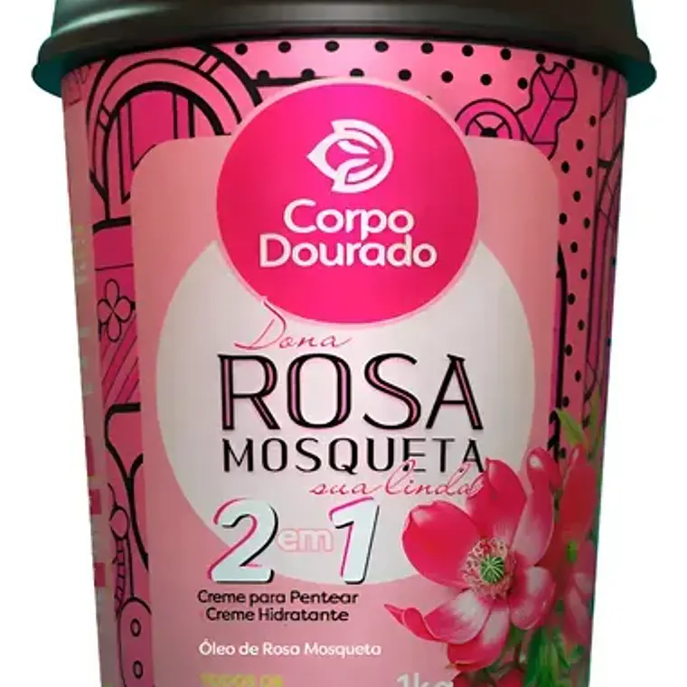 Corpo Dourado Crema Brasileña Brillo Y Sedosidad Aceite Rosa Mosqueta 2en1 /  1kg 2