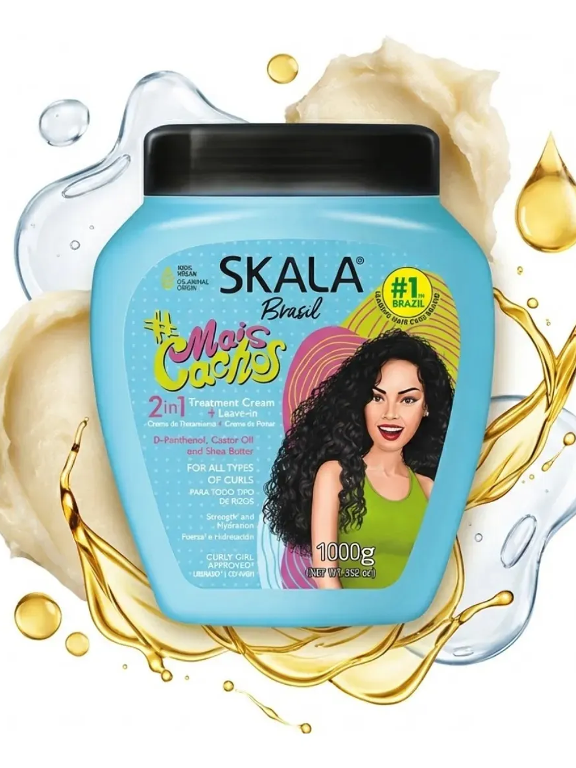 Mascara Skala Hidratación 2 En 1 Mais Cachos 1000g 1