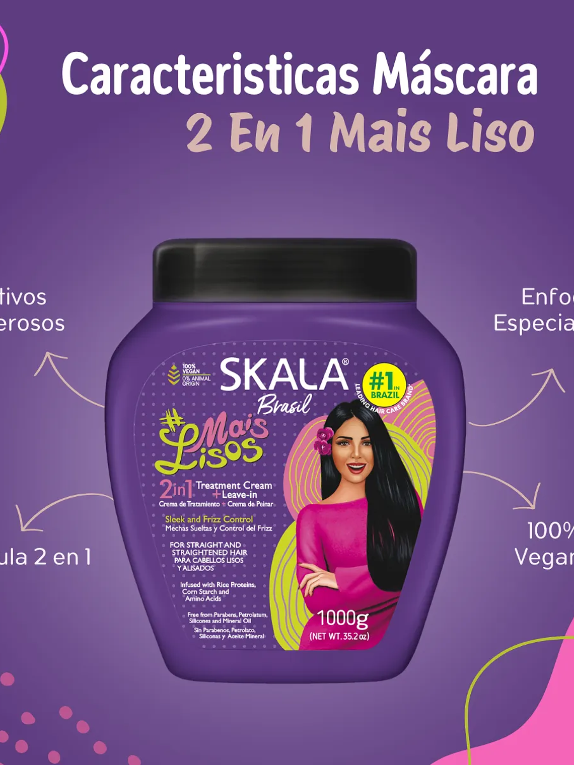Mascara Skala 2 En 1 Mais Liso 1000 G Proteccion 5
