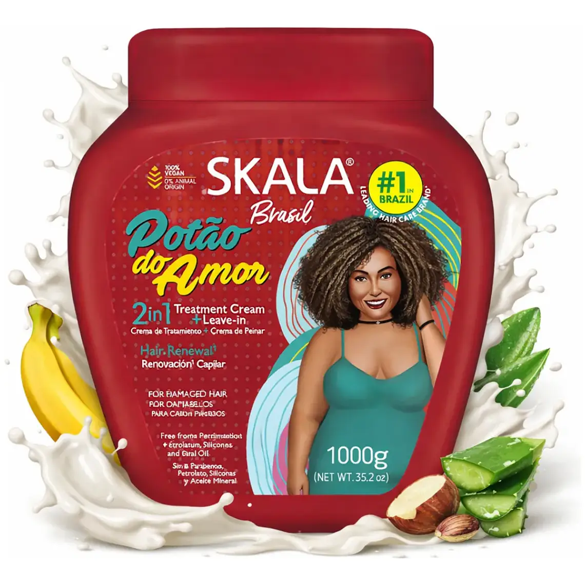 SKALA Crema Potao Do Amor Máscara Vegana  Peinar Dañado 2en1  / 1kg 1