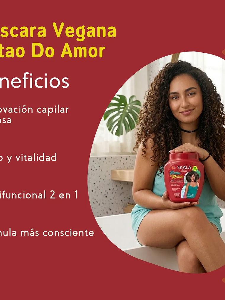 Skala Potao Do Amor Máscara Vegana Crema Peinar Dañado 1kg 2