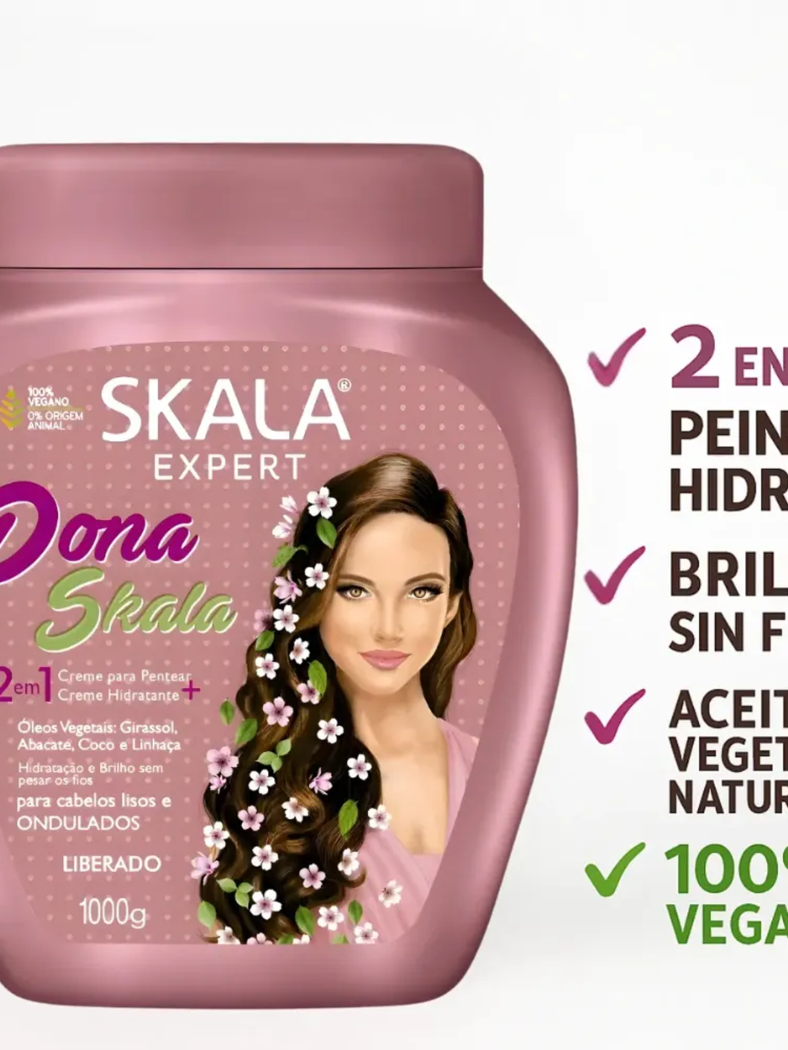 Mascara Skala 2 En 1 Dona 1000 G Nutricion Y Brillo 1
