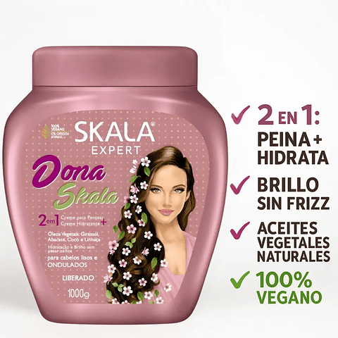 Mascara Skala 2 En 1 Dona 1000 G Nutricion Y Brillo