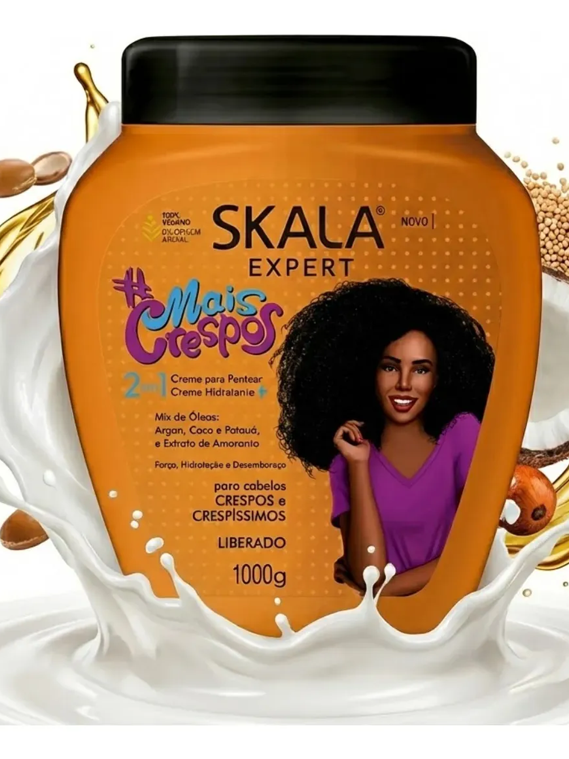 Skala máscara mais crespos Cabello Rizado Y Ondulado 2 En 1 Skala 1k 1