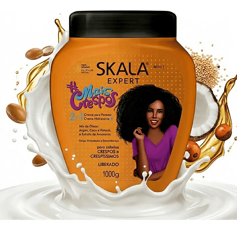 Skala máscara mais crespos Cabello Rizado Y Ondulado 2 En 1 Skala 1k