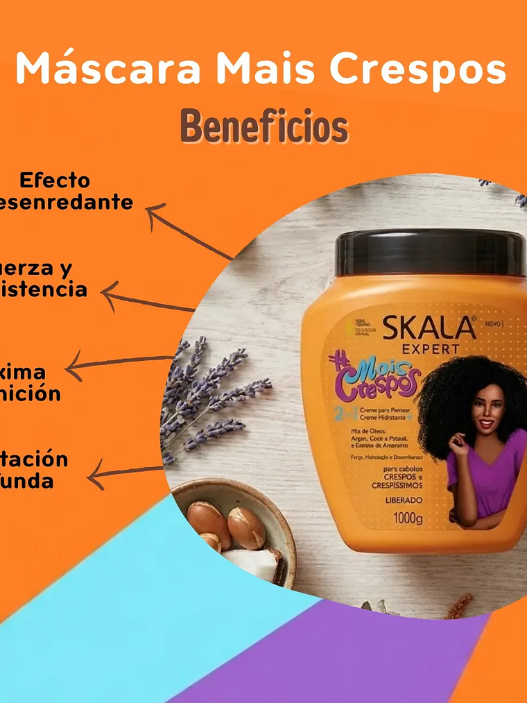 Skala máscara mais crespos Cabello Rizado Y Ondulado 2 En 1 Skala 1k 4