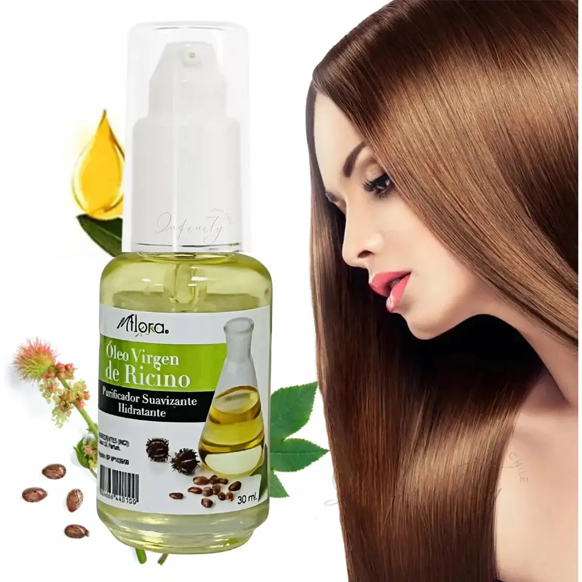 Mflora® Aceite hidratante De Ricino Para Pelo 30ml 1