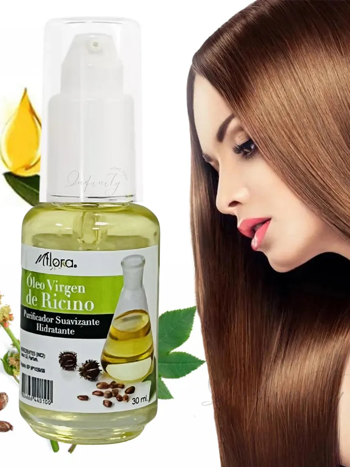 Aceite Virgen De Ricino Para Pelo Y Pestañas Miflora 30ml 1