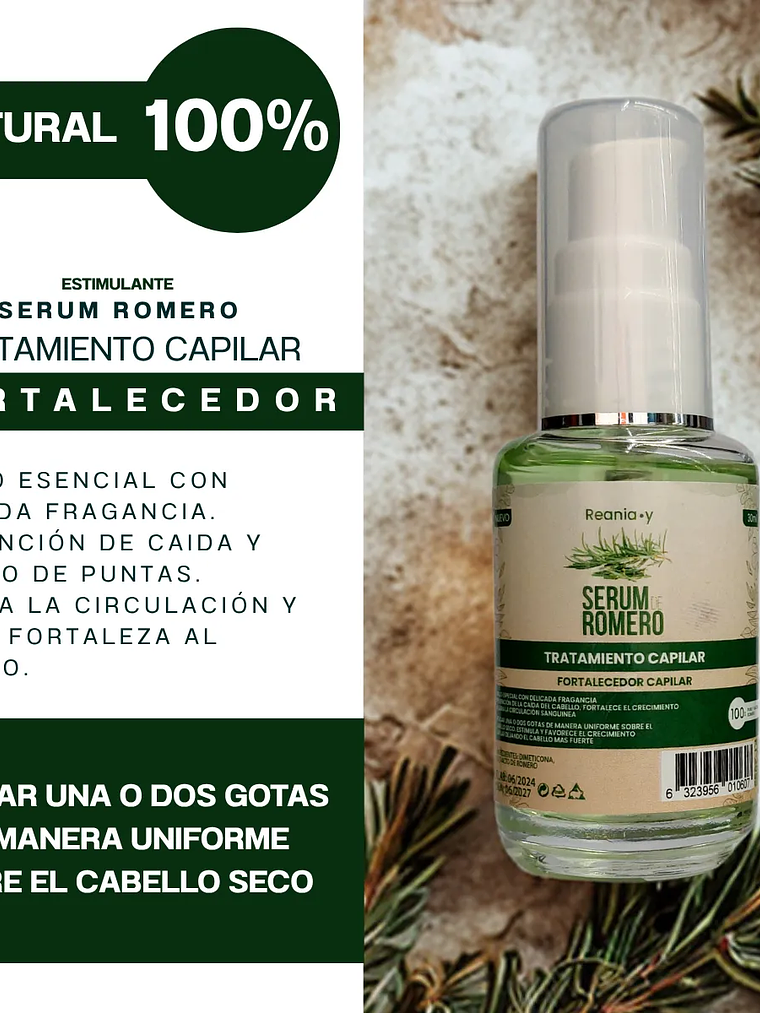 Aceite De Romero 100% Natural Para El Cabello 30ml 1