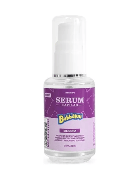 Sérum Capilar Bubbaluu Termoprotector 30mL Reconstrucción Uva