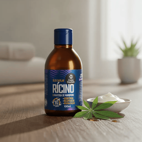 Oleo Capilar Ricino Manteca De Murumuru Corpo Dourado 100 Ml