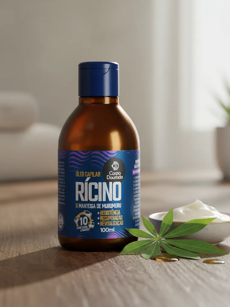 Oleo Capilar Ricino Manteca De Murumuru Corpo Dourado 100 Ml 1