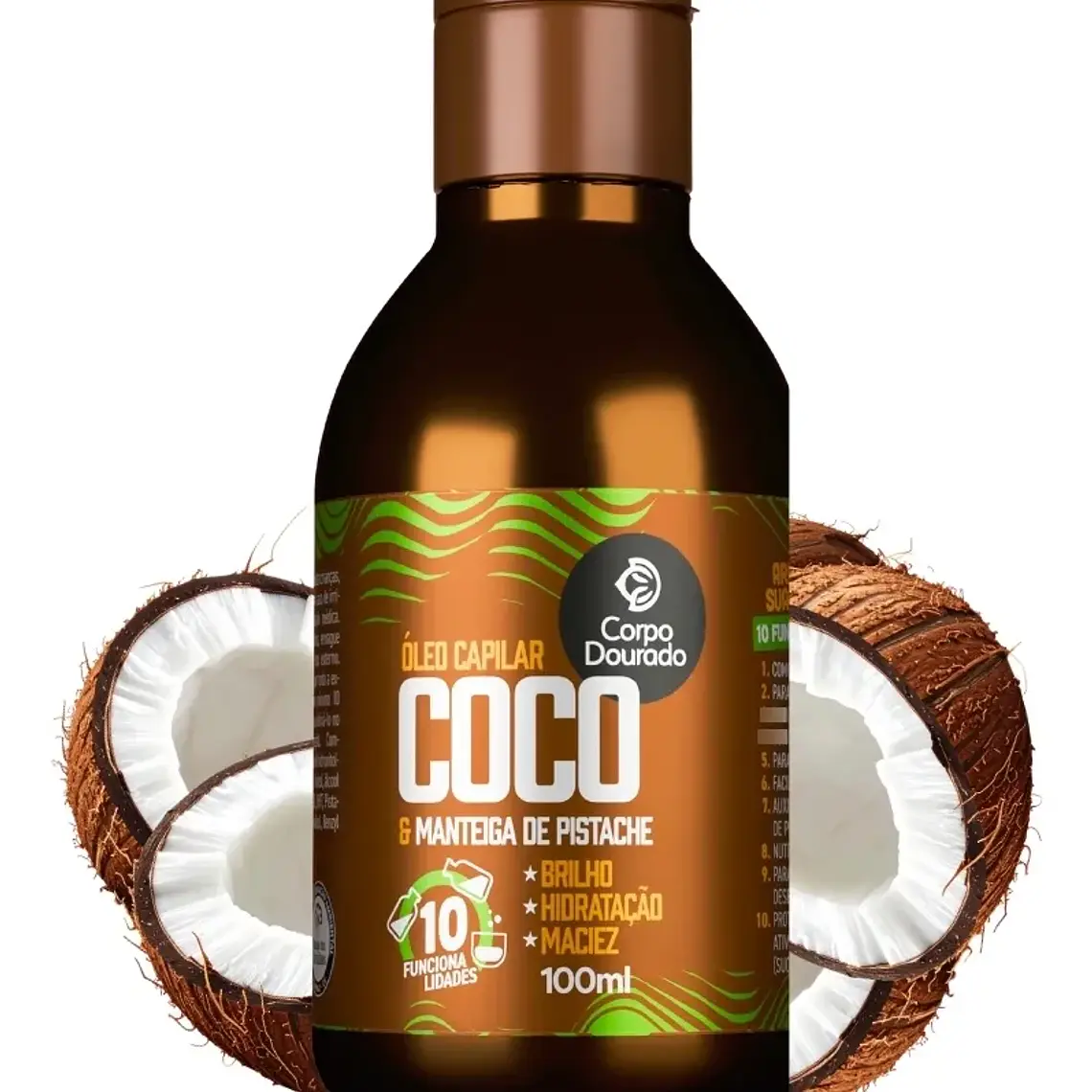 Corpo Dourado Aceite De Coco Pistacho Cabello Y Cuerpo 100ml 2