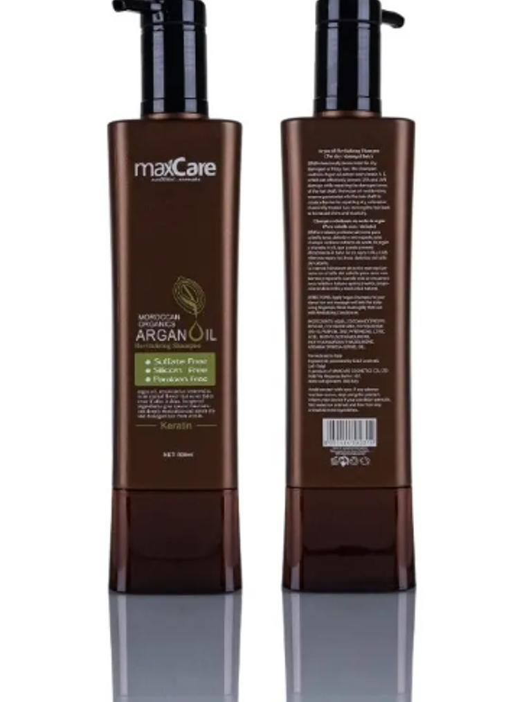 Shampoo Revitalizante Keratin Argan Oil 800ml Maxcare 2
