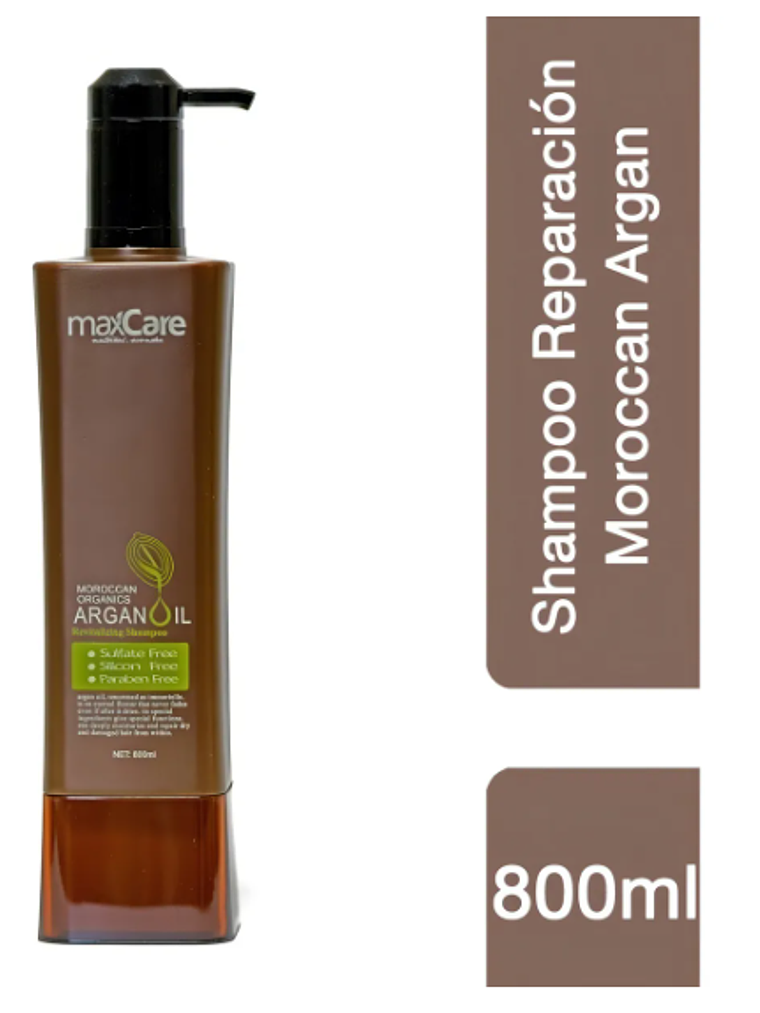 Shampoo Revitalizante Keratin Argan Oil 800ml Maxcare 1