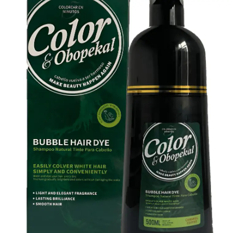 OBOPEKAL®  Shampoo Cubre Canas (negro) Cobertura Total 500ml 1
