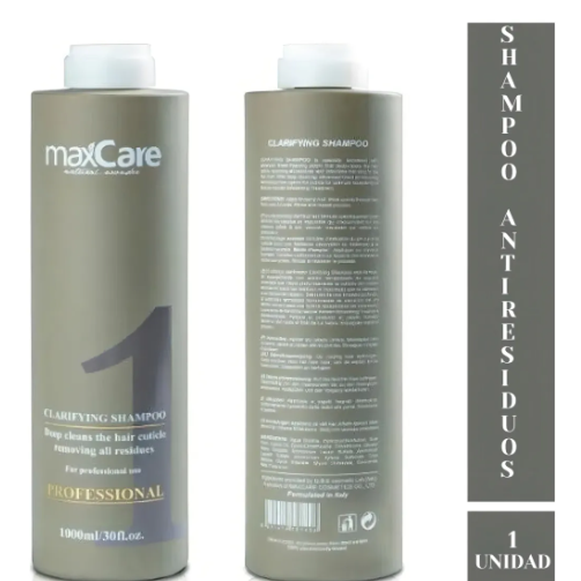 Maxcare® Shampoo Anti-residuos Para Paso 1 De Alisado 1000ml 1