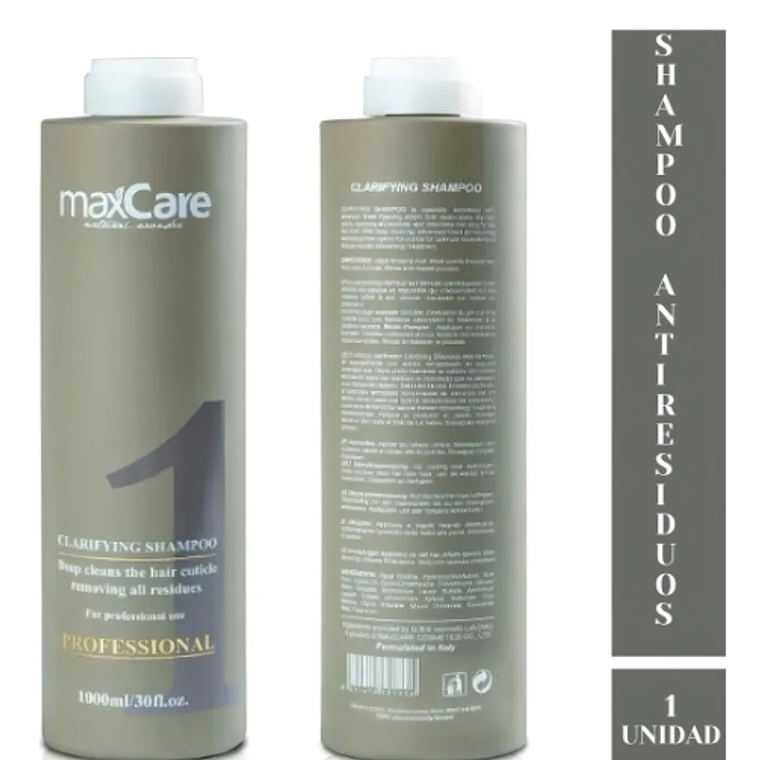 Maxcare® Shampoo Anti-residuos Para Paso 1 De Alisado 1000ml 1