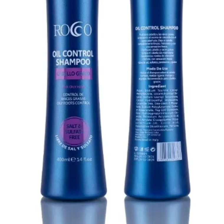 Rocco® Shampoo Oil Control Sin Sal Para Cabello Graso 400ml 2