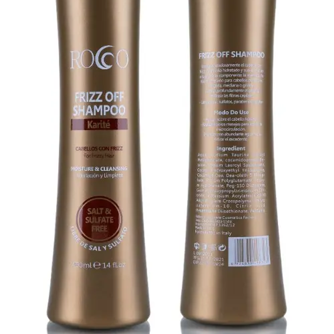 Rocco® Shampoo Frizz Off Sin Sal 400ml 1