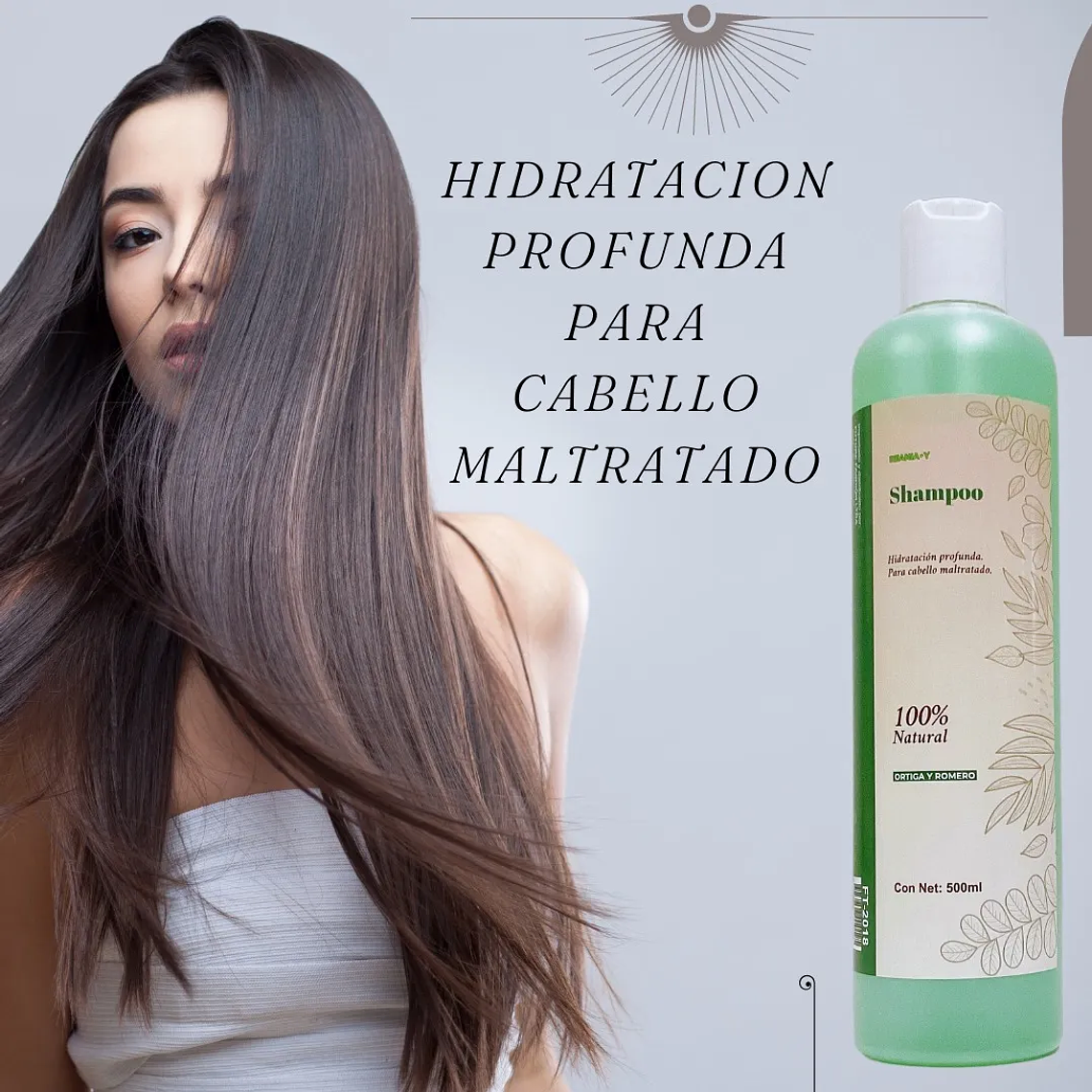 Shampoo Anti Caída Ortiga Y Romero. 100% Natural 1