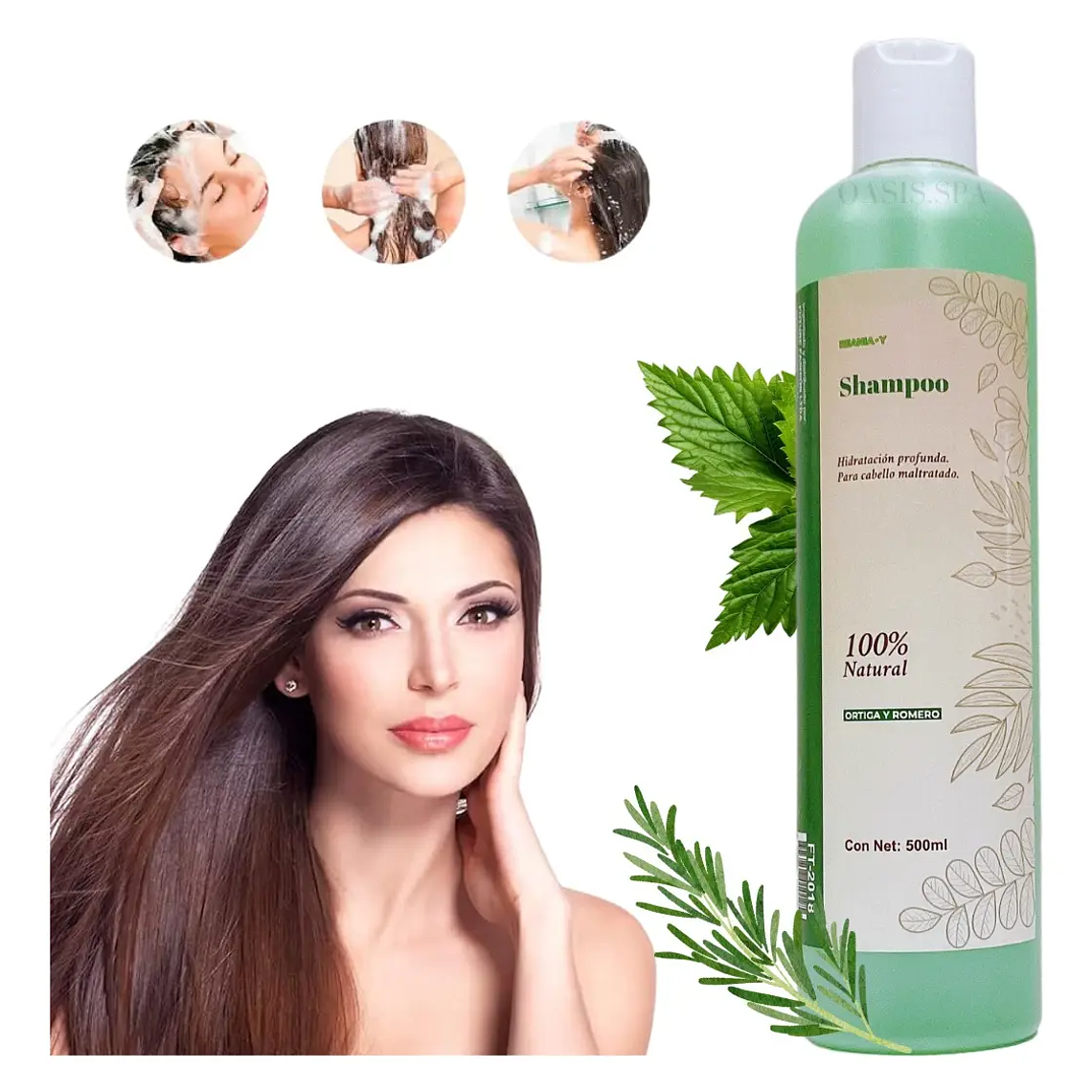 Shampoo Anti Caída Ortiga Y Romero. 100% Natural 2