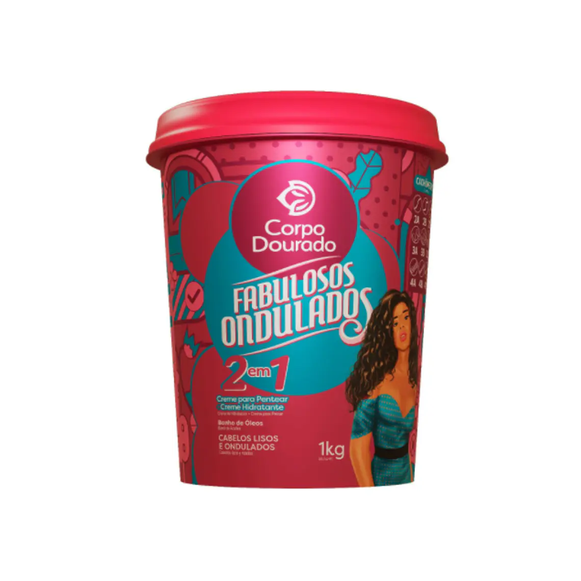Corpo Dourado Crema Fabulosos Ondulados  2En1   / 1 Kg 1