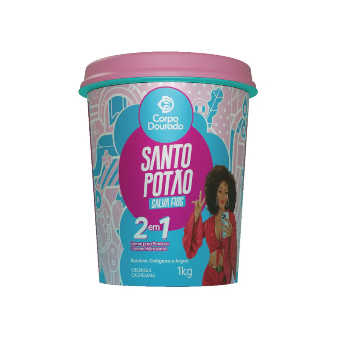 Corpo Dourado Crema Santo Potao De Colágeno Hidrata  2En1  /1kg 1