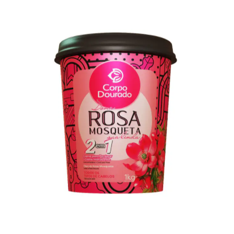 Corpo Dourado Crema Brasileña Brillo Y Sedosidad Aceite Rosa Mosqueta 2en1 /  1kg 1