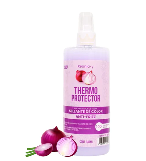  Reania.y Protector Térmico de cebolla para Capilar Antifrizz Fortalecedor 340ml