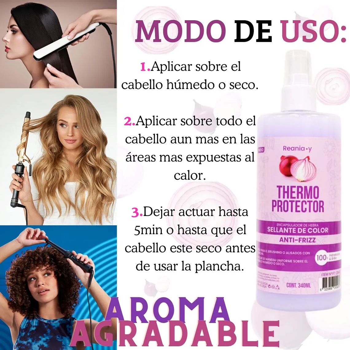 Protector Térmico Capilar Antifrizz Fortalecedor 340ml 2